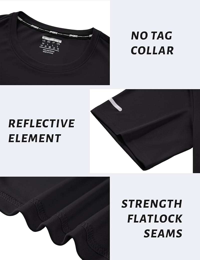 TACVASEN Men's Workout Shirts Short Sleeve Dry Fit Athletic T-Shirts UPF 50+ Running Gym Tshirts Swim Sun Shirt - Image 6
