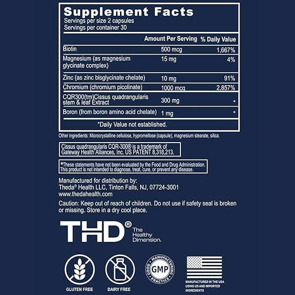 THEDA GLP-1 Supplement Weight Loss for Women and Men - Clinically Studied Metabolism Booster, Expert Formulated and Patented to Support GLP1 Production Naturally (30 Day Supply, 60 Capsules) - Image 7