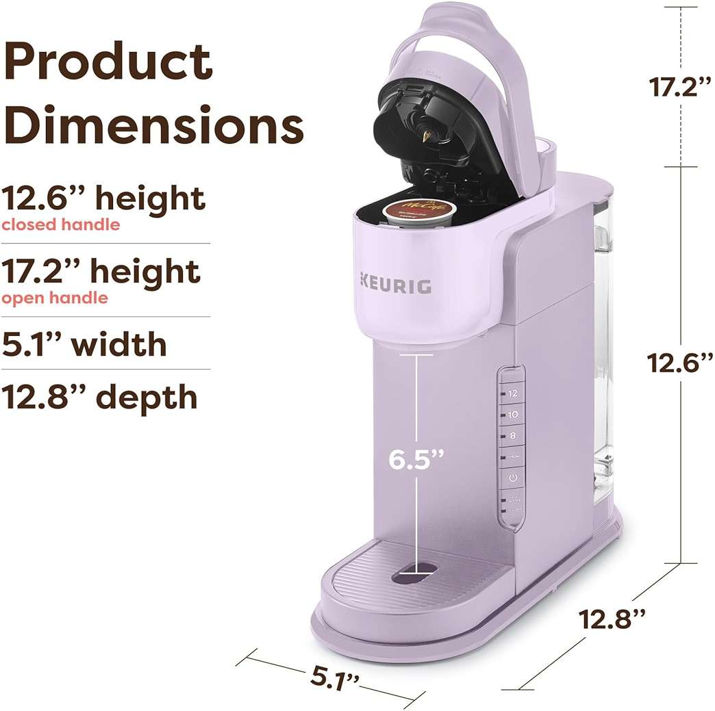 Keurig K-Express Single Serve K-Cup Pod Coffee Maker, 3 Brew Sizes, Strong Button Feature, 42oz Removable Reservoir, Lavender - Image 2