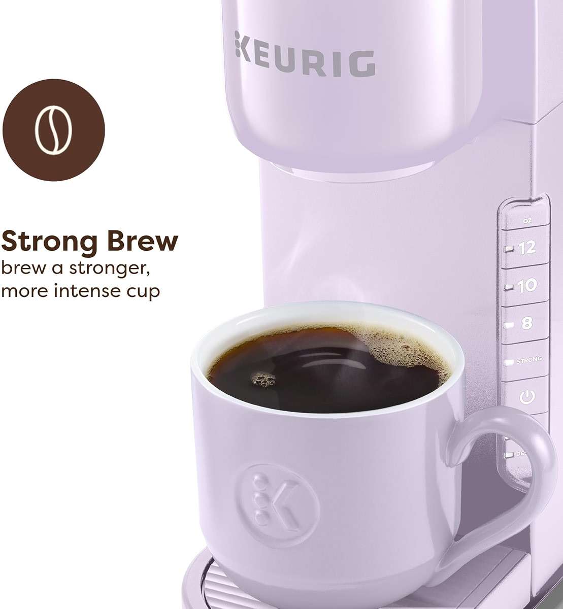 Keurig K-Express Single Serve K-Cup Pod Coffee Maker, 3 Brew Sizes, Strong Button Feature, 42oz Removable Reservoir, Lavender - Image 3