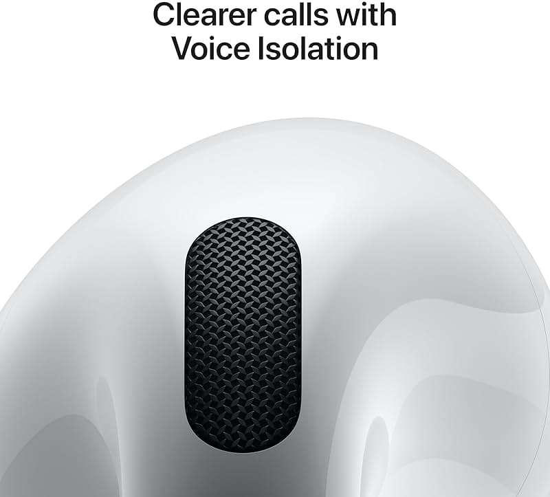 Apple AirPods 4 Wireless Earbuds, Bluetooth Headphones, Personalized Spatial Audio, Sweat and Water Resistant, USB-C Charging Case, H2 Chip, Up to 30 Hours of Battery Life, - Image 5