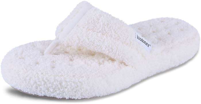 Isotoner Women's Indoor/Outdoor Plush Flip-Flop Slipper with Memory Foam Comfort - Image 1