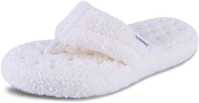 Isotoner Women's Indoor/Outdoor Plush Flip-Flop Slipper with Memory Foam Comfort - Product Image