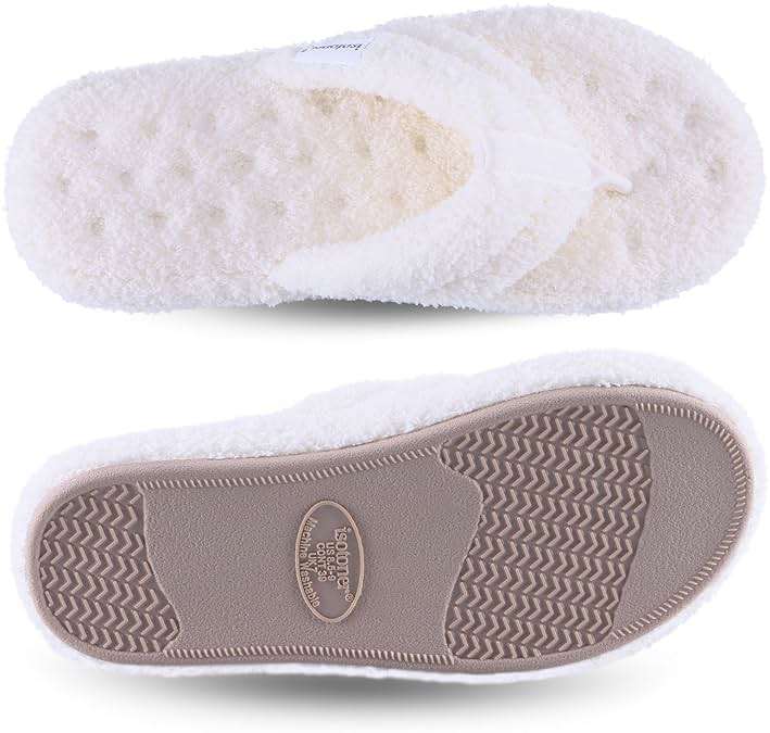 Isotoner Women's Indoor/Outdoor Plush Flip-Flop Slipper with Memory Foam Comfort - Image 5