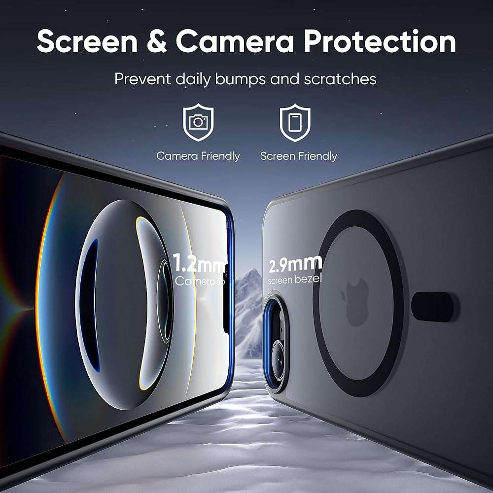 Tigowos Compatible with iPhone 17e case&iPhone 16e case Fits MagSafe 10FT Drop Resistant Matte Skin Feeling Shockproof Back Cover Fits iPhone 17e Phone Cases&iPhone 16e case 6.1", Black - Image 6