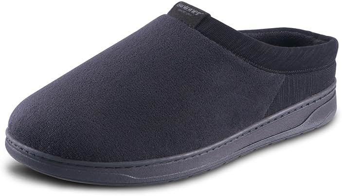 isotoner Men's Indoor/Outdoor Slip-on Microterry Jake Clog Slippers With Memory Foam Comfort and Heel Support - Product Image