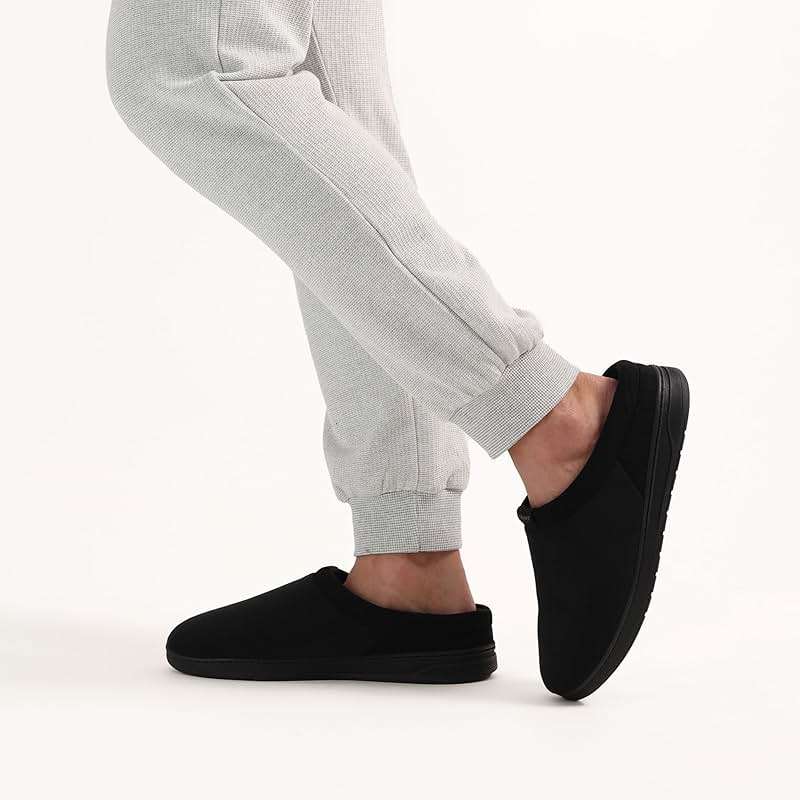 isotoner Men's Indoor/Outdoor Slip-on Microterry Jake Clog Slippers With Memory Foam Comfort and Heel Support - Image 6