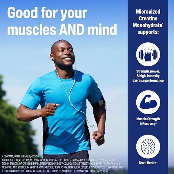 Orgain Creatine Monohydrate Micronized Powder, 100 Servings, Unflavored, Supports Muscle Growth, Post Workout Recovery and Brain Health, No Artificial Additives, for Men & Women (Packaging May Vary) - Image 3