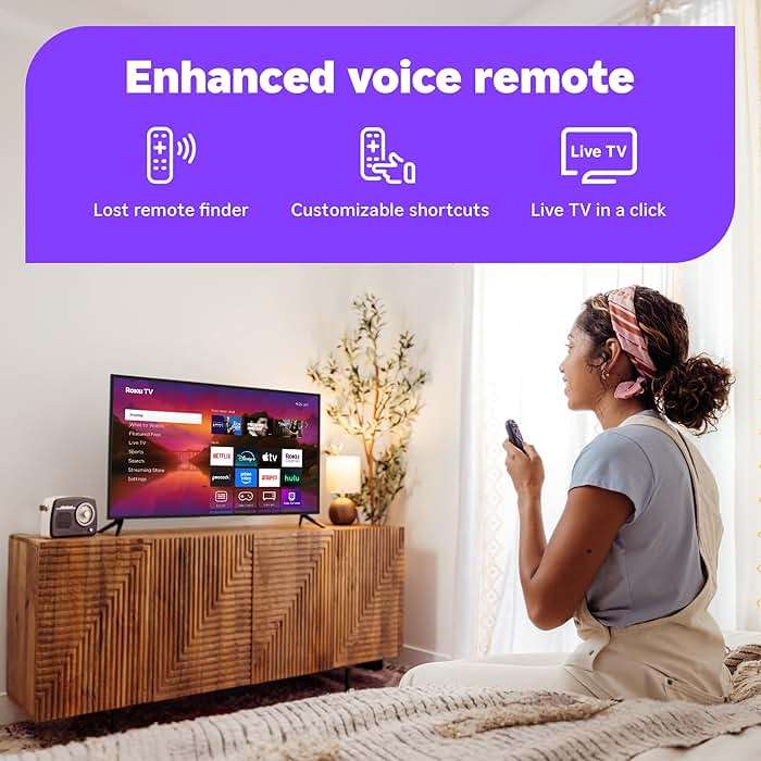 Roku Smart TV – 65-Inch Plus Series, Mini-LED TV – RokuTV with Enhanced Voice Remote – Flat Screen 4K QLED Television with Dolby Vision & Wi-Fi for Streaming Live Local News, Sports - Image 4