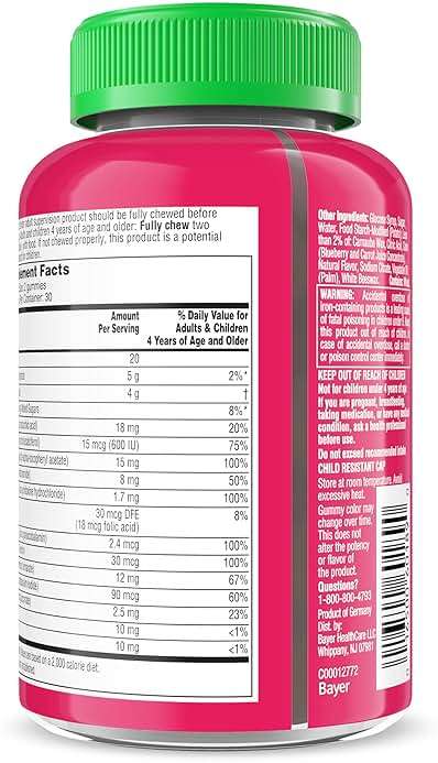 Flintstones Vitamins for Picky Kids + Iron, Kids Multivitamin Gummies with Vitamin C, D, E, B6 and Iron, Gummy Vitamins, Grape Flavored, 60 Gummies - Image 8