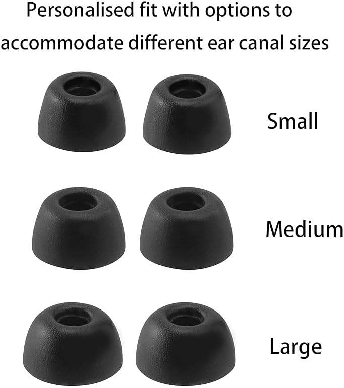 NANLANFAN Replacement Foam Ear Tips for TOZO A1 Wireless Earbuds, Ultimate Comfort, 3 Pairs (S/M/L) - Image 3