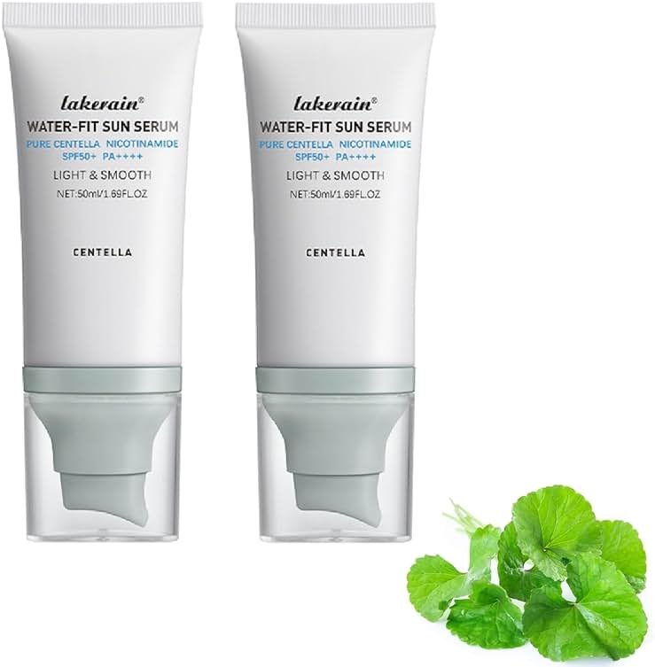 2 Pcs Centella Sunscreen SPF 50, Hyalu Cica Water-Fit Sun Serum, Face Sun Screen Long-Lasting Protection, Sunscreen with Hyaluronic Acid, Hydrating & Light & Smooth and UV Defens. - Product Image