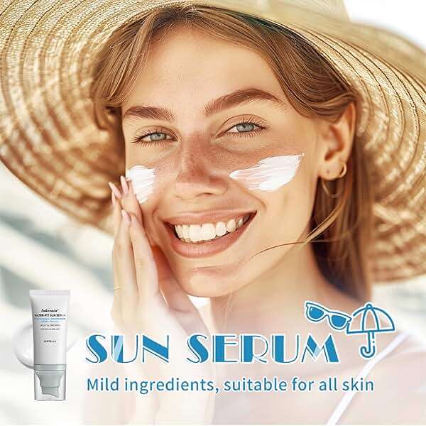 2 Pcs Centella Sunscreen SPF 50, Hyalu Cica Water-Fit Sun Serum, Face Sun Screen Long-Lasting Protection, Sunscreen with Hyaluronic Acid, Hydrating & Light & Smooth and UV Defens. - Image 3