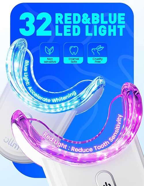 Teeth Whitening Kit for Sensitive Tooth: Professional Whitening Gel Pens Strips Dental kit, 32X LED Light White Personal Care Products, 35% Carbamide Peroxide Whitener, Beauty Tools for Home - Image 4