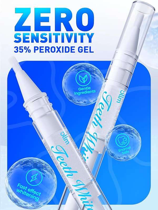 Teeth Whitening Kit for Sensitive Tooth: Professional Whitening Gel Pens Strips Dental kit, 32X LED Light White Personal Care Products, 35% Carbamide Peroxide Whitener, Beauty Tools for Home - Image 7