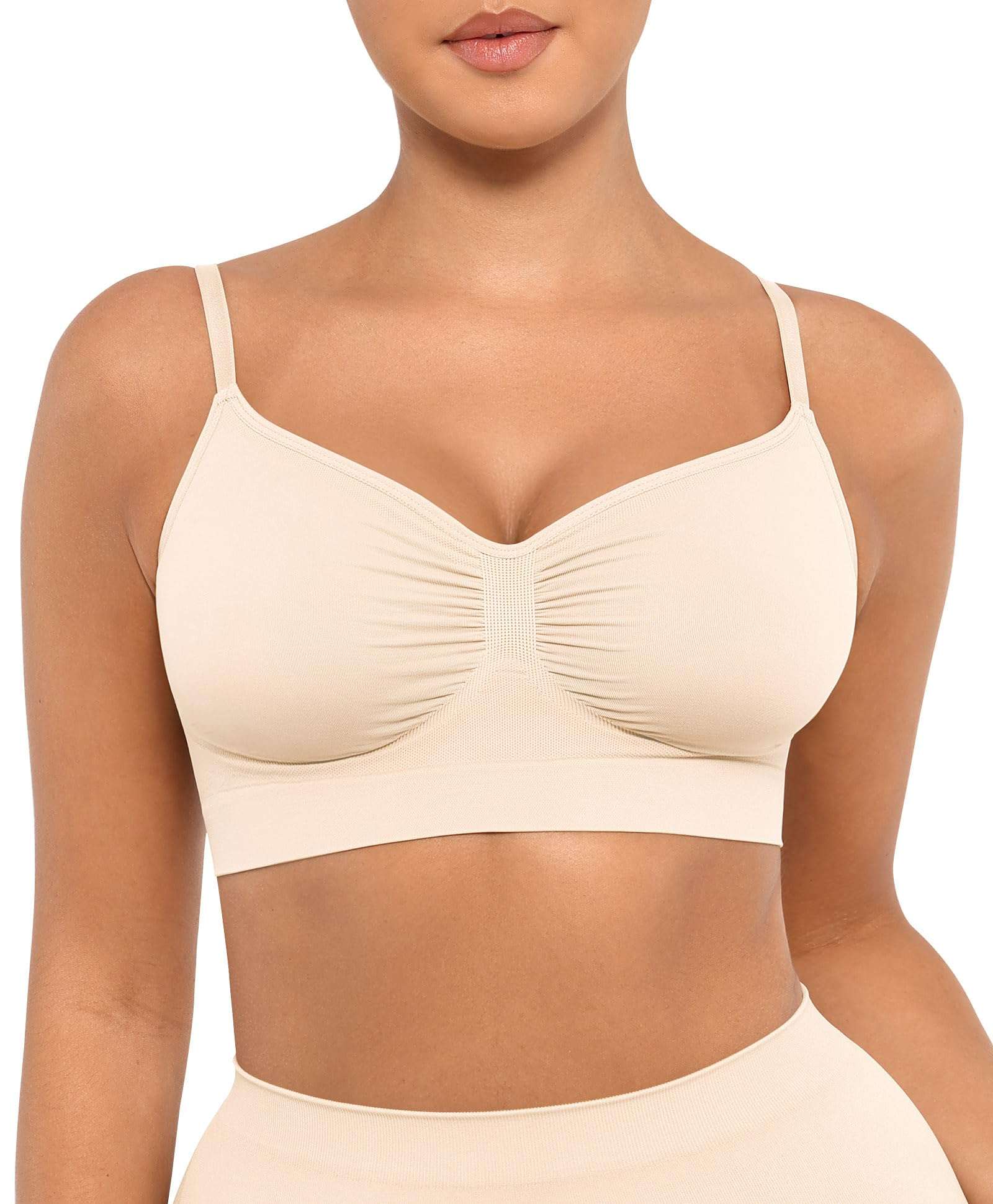 FeelinGirl Bralettes for Women with Support Comfortable Bras No Underwire Seamless Everyday Bras - Image 1