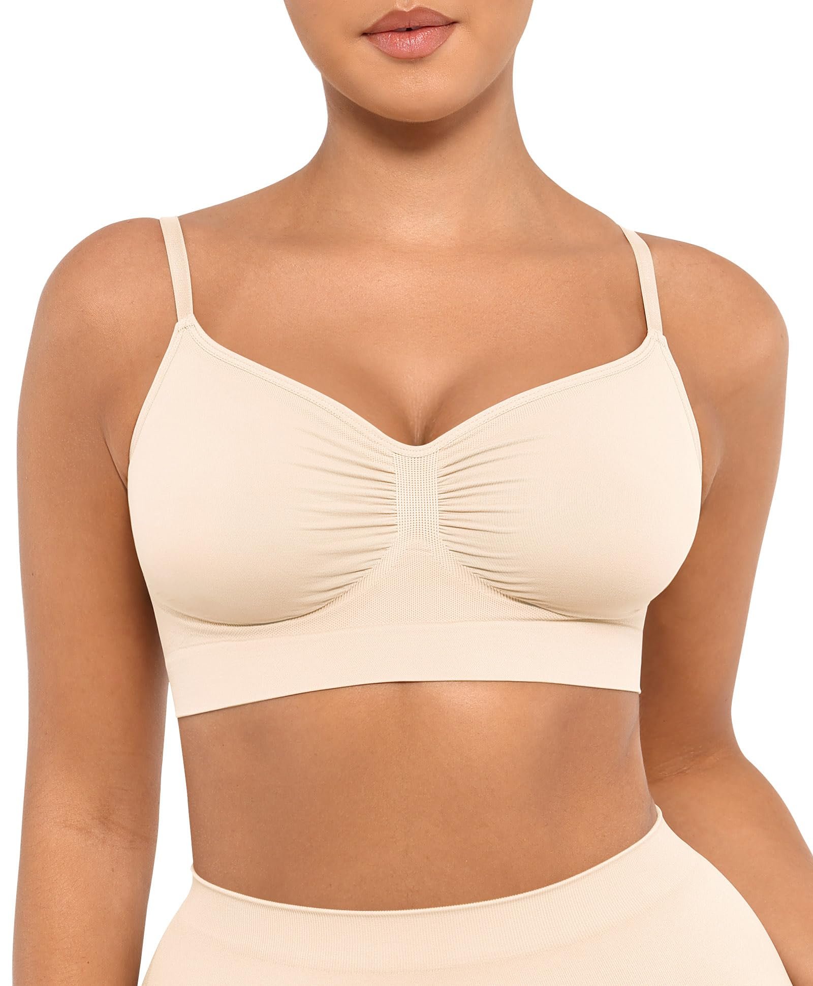 FeelinGirl Bralettes for Women with Support Comfortable Bras No Underwire Seamless Everyday Bras - Product Image