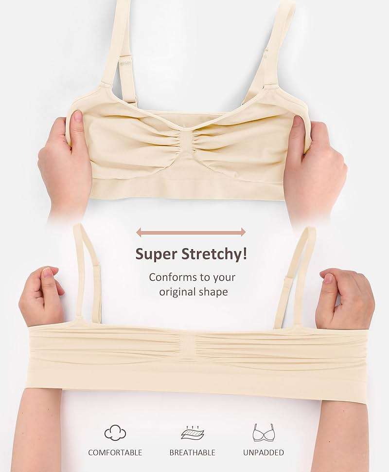 FeelinGirl Bralettes for Women with Support Comfortable Bras No Underwire Seamless Everyday Bras - Image 3