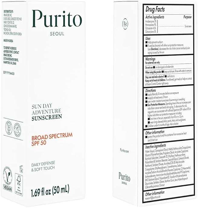 PURITO Korean Sunscreen SPF 50 | Lightest Texture, No White Cast, Broad Spectrum UVA/UVB | Oil-Free, Vegan, For All Skin Types | Daily Lightweight Sun Protection | Korean Skincare, 50mL 1.69 fl.oz - Image 7