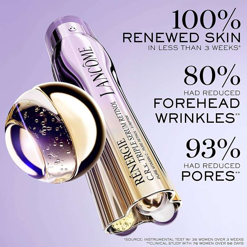 Lancôme Rénergie C.R.x. Triple Serum Retinol - Anti-Aging Serum With Pure Retinol, Pure Vitamin C, X-Peptide - Target Wrinkles and Pores - All Skin Types, including Sensitive - Image 2