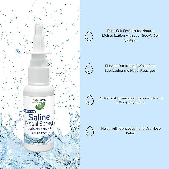 NaturePro All Natural Saline Nasal Spray, 0.75 fl. oz., Kosher, Dual Salt Moisturizing Formula - Image 4