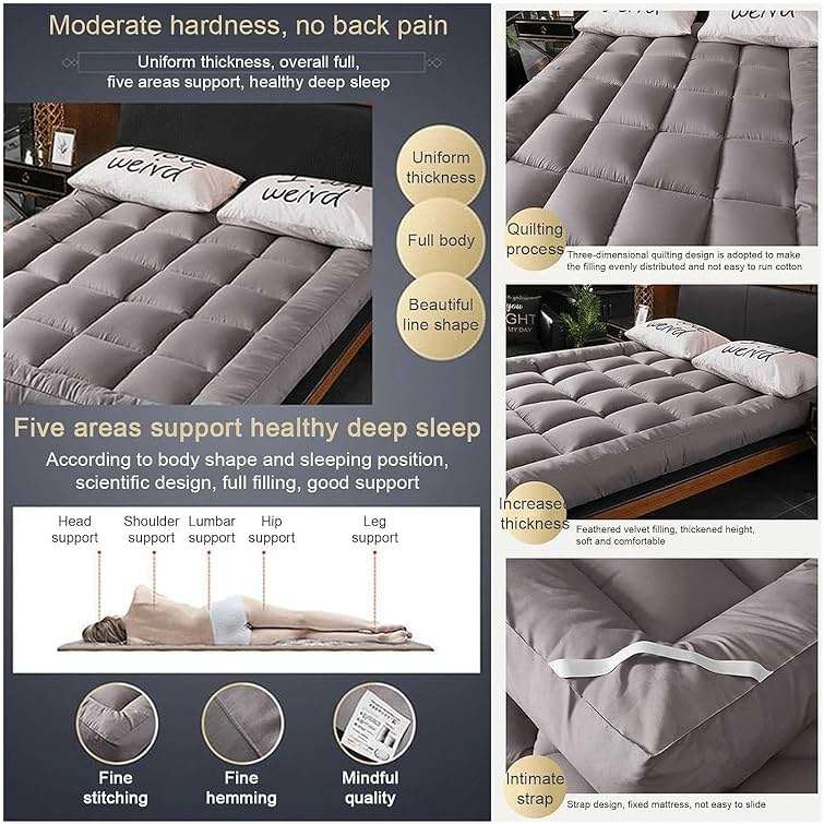 OneGrifN Floor Mattress,Camping Mattress, Japanese Futon Mattress,Foldable Floor Mattress,Portable Tatami Mattress,Roll Up Shikibuton, Floor Beds for Adults(Twin) - Image 5