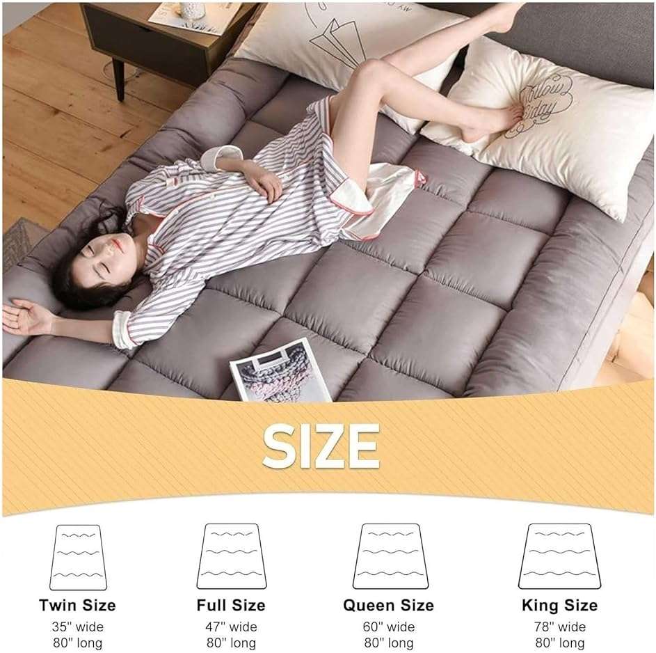OneGrifN Floor Mattress,Camping Mattress, Japanese Futon Mattress,Foldable Floor Mattress,Portable Tatami Mattress,Roll Up Shikibuton, Floor Beds for Adults(Twin) - Image 7