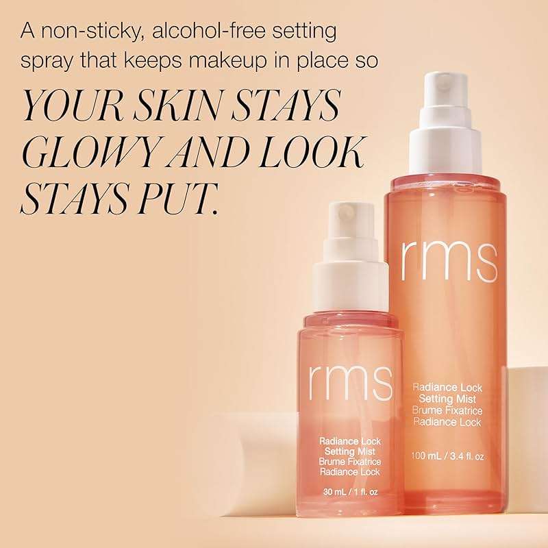 RMS Beauty Radiance Lock Setting Mist - Hydrating Alcohol-Free Makeup Spray - Dewy Glow Finish with Niacinamide & Hyaluronic Acid - 2.0 fl oz - Image 2