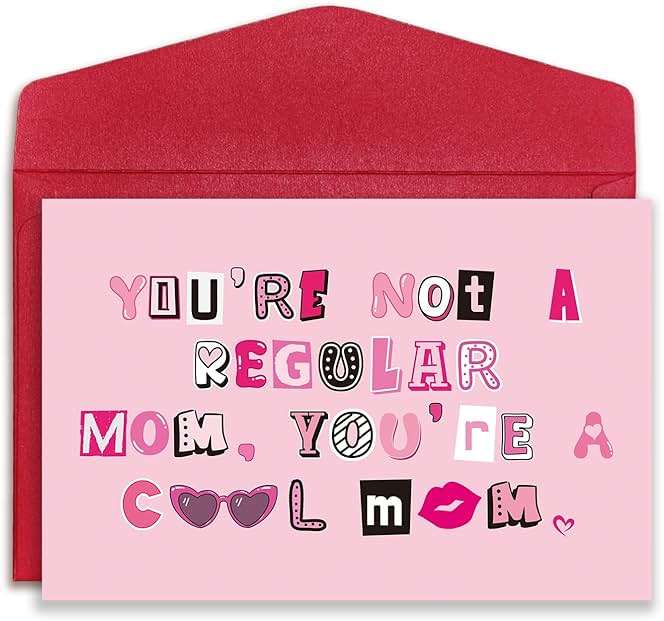 RollupJoy Funny Mothers Day Card, Cool Mothers Day Gifts for Friends Bestie Sister, Humorous Birthday Day Card for Mom, Not Regular Cool Mom - Image 1