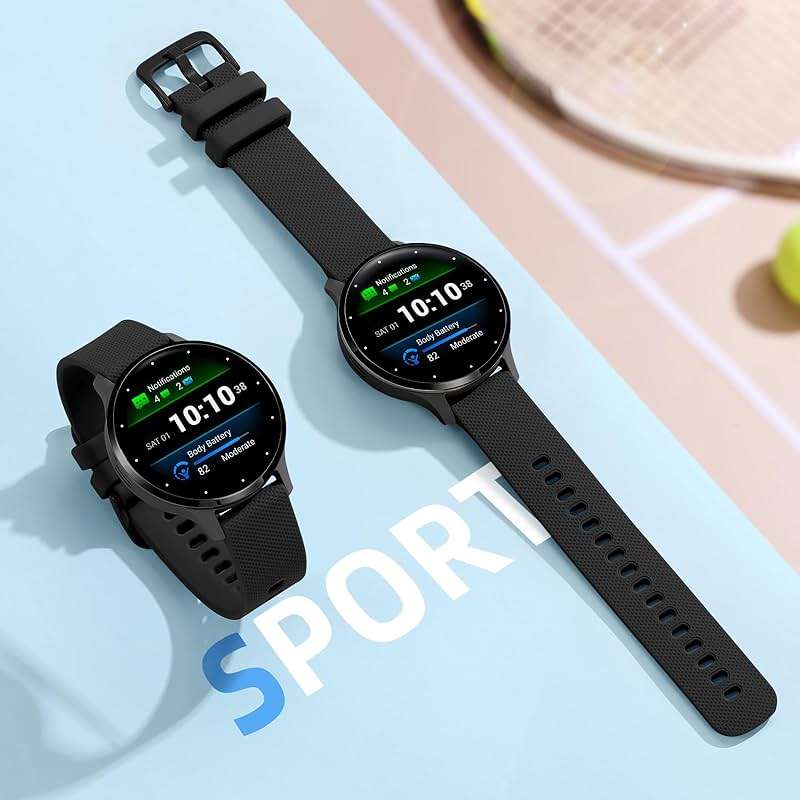 GEAK Silicone Strap Compatible with Garmin Venu 3S Watch Band, 18mm Watch Band Compatible with Garmin Venu 4 Watch Bands 41mm, Soft Wristband for Vivoactive 4S/Vivomove 3S/Forerunner 255S/265S Women - Image 4