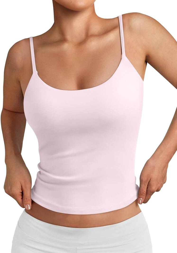 Trendy Queen Womens Summer Double Lined Adjustable Spaghetti Strap Tank Top - Product Image