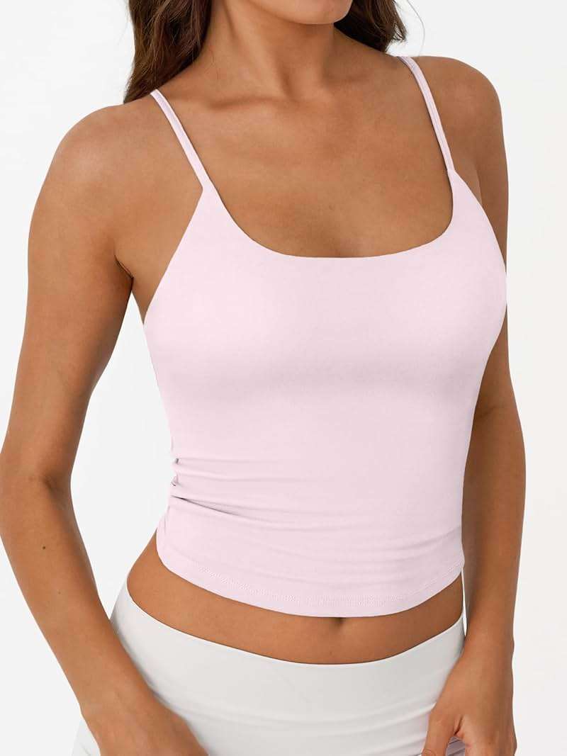 Trendy Queen Womens Summer Double Lined Adjustable Spaghetti Strap Tank Top - Image 3