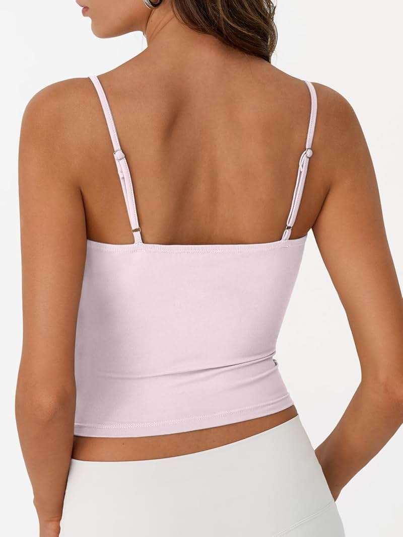 Trendy Queen Womens Summer Double Lined Adjustable Spaghetti Strap Tank Top - Image 4