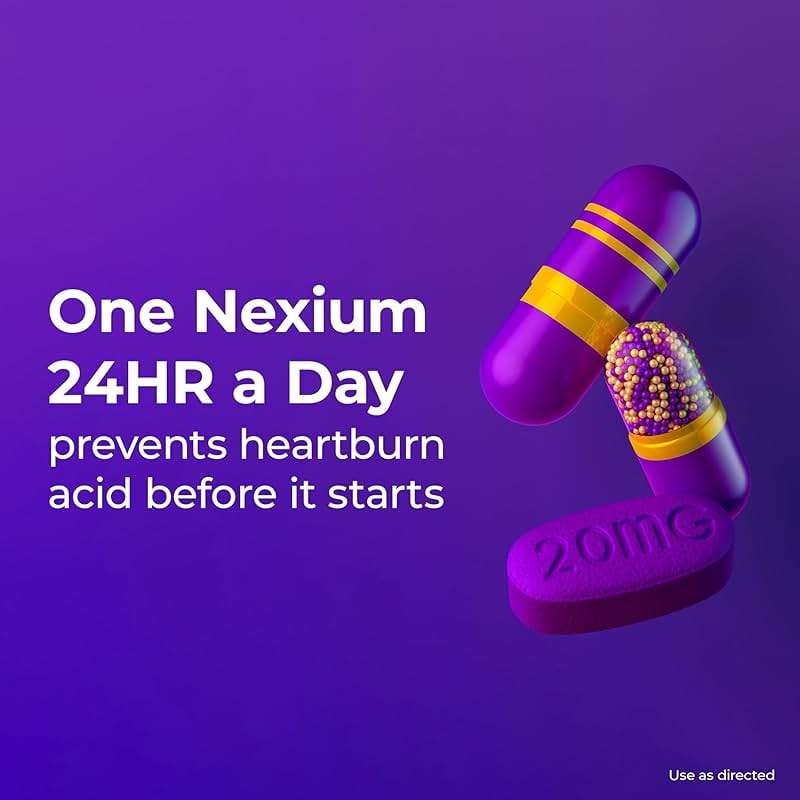 Nexium 24HR ClearMinis Acid Reducer Heartburn Relief Delayed Release Capsules for All-Day and All-Night Protection from Frequent Heartburn, Heartburn Medicine with Esomeprazole Magnesium - 42 Count - Image 2