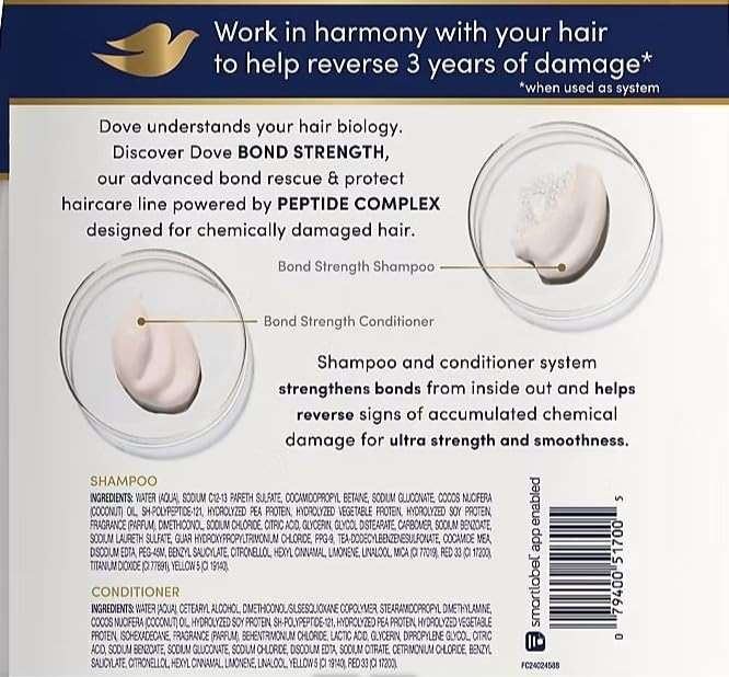 Dove Damage Therapy Bond Strength Shampoo & Conditioner, 2 pk./40 oz. - Image 2