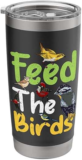 Bird Feeder - Feed The Birds Stainless Steel Insulated Tumbler - Image 1