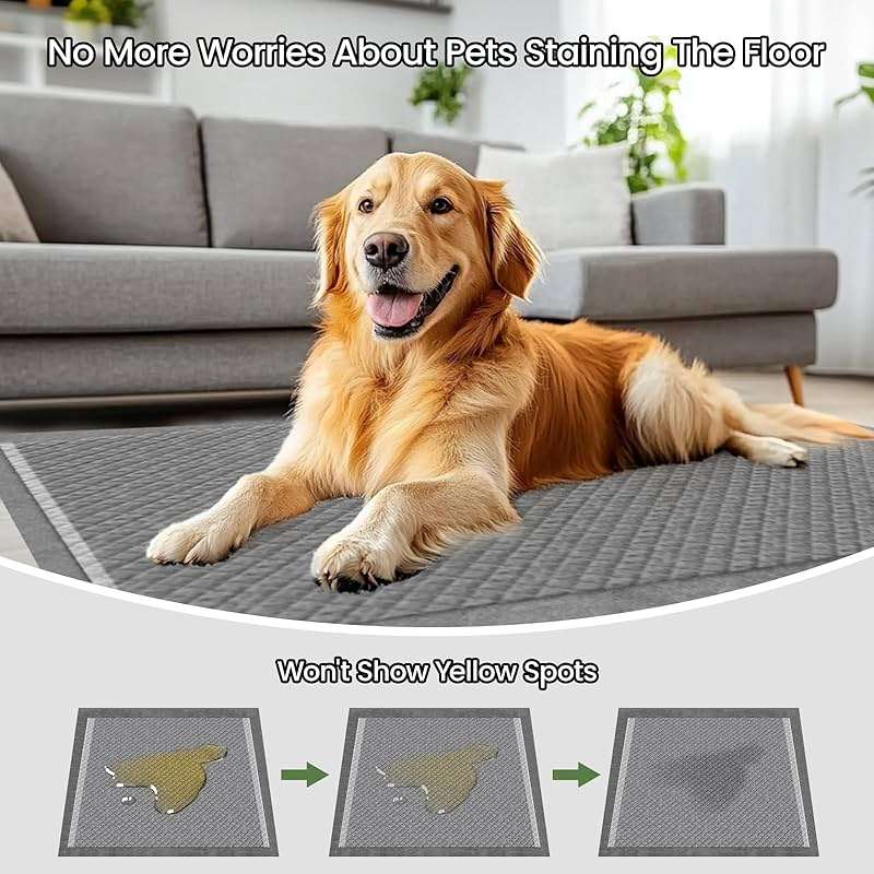 DOGGO DOUG Dog Pee Pads for Dogs XXL 30"x36" Charcoal Puppy Pads 50 Counts Extra Large Disposable Activated Carbon Super Absorbent Full Edge-Wrapping Odor-Control Training Pads with Adhesive Tabs - Image 3