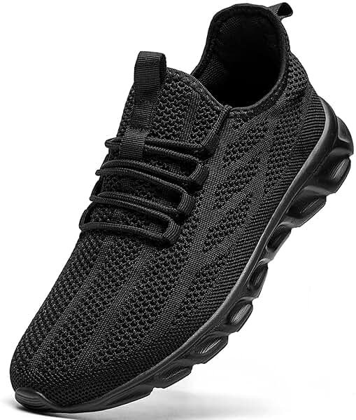 WCIDFY Mens Running Shoes Mesh Breathable Tennis Shoes Lightweight Walking Sneakers Comfortable for Gym - Product Image
