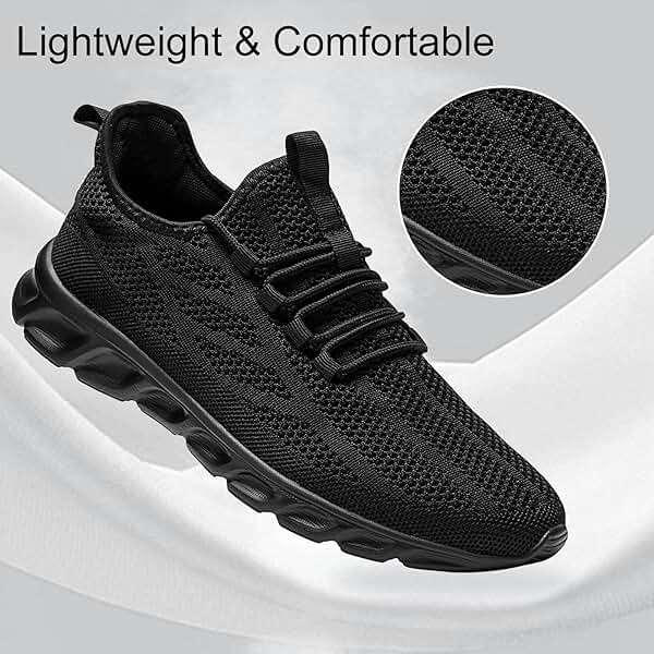 WCIDFY Mens Running Shoes Mesh Breathable Tennis Shoes Lightweight Walking Sneakers Comfortable for Gym - Image 4