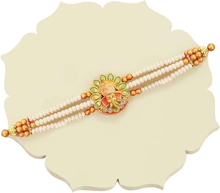 TIED RIBBONS Rakhi for Brother with Gift | Roli Tika - Raksha Bandhan Rakhi Bracelet for Brother Rakhi for Bhaiya | Bro Rakhi | Designer Rakhi - Image 1
