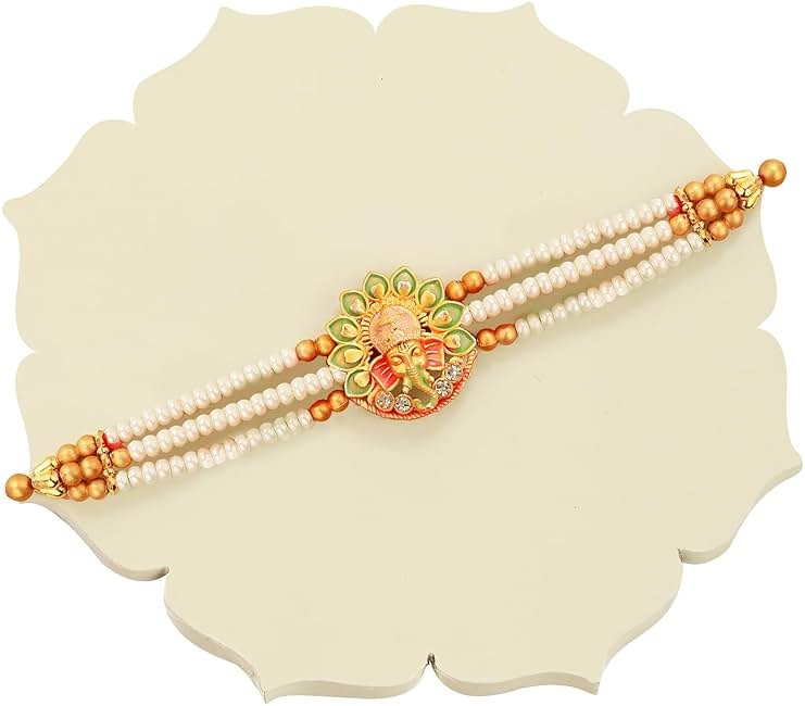 TIED RIBBONS Rakhi for Brother with Gift | Roli Tika - Raksha Bandhan Rakhi Bracelet for Brother Rakhi for Bhaiya | Bro Rakhi | Designer Rakhi - Product Image