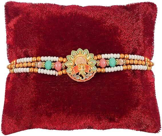 TIED RIBBONS Rakhi for Brother with Gift | Roli Tika - Raksha Bandhan Rakhi Bracelet for Brother Rakhi for Bhaiya | Bro Rakhi | Designer Rakhi - Image 5