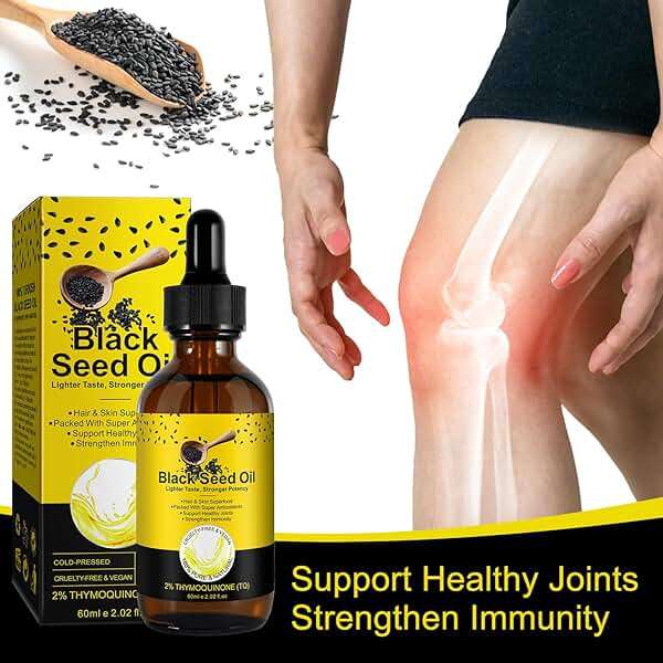 Black Seed Oil Organic Cold Pressed Black Seed Oil 100% Pure Natural Cumin Seed Oil Gluten Free Black Seed Oil Liquid for Hair Growth, Skin Cares - Image 3