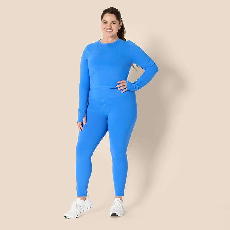 Amazon Essentials Women's Active FormFlex Buttery Soft Slim Fit Crop Layering Workout Top - Image 8