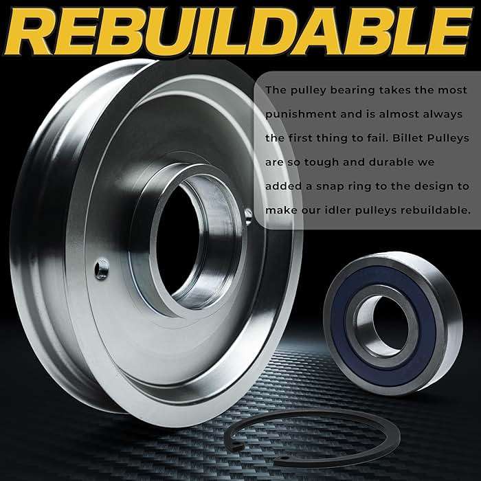 BIGBearing Solid Steel Billet Idler Pulley Seamless Rebuildable 6.25" Exmark Toro 126-9196 116-4668 Lazer Z AS 103-8743 132-9425 Z Master Tensioner Zero Turn Radius Lawn Mower Stand-On 14757 280-708 - Image 5