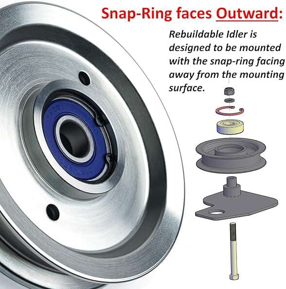 BIGBearing Solid Steel Billet Idler Pulley Seamless Rebuildable 6.25" Exmark Toro 126-9196 116-4668 Lazer Z AS 103-8743 132-9425 Z Master Tensioner Zero Turn Radius Lawn Mower Stand-On 14757 280-708 - Image 6