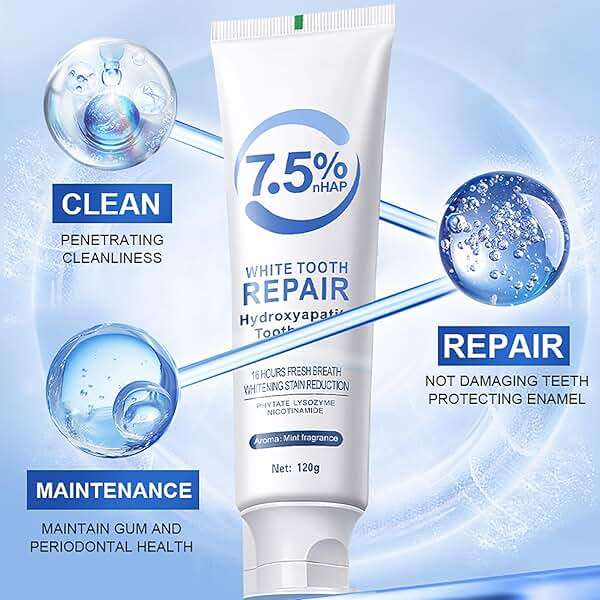 Ayzololo 2 PCS Hydroxyapatite Toothpastes for Enamel Protection and Tooth Strengthening,Fresh Mint Flavor,Daily Use for Oral Care - Image 2
