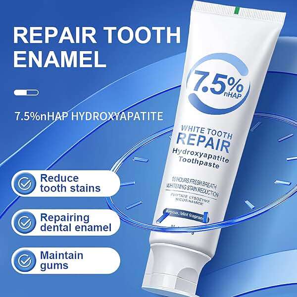 Ayzololo 2 PCS Hydroxyapatite Toothpastes for Enamel Protection and Tooth Strengthening,Fresh Mint Flavor,Daily Use for Oral Care - Image 3