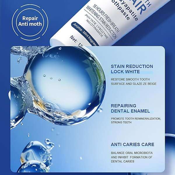 Ayzololo 2 PCS Hydroxyapatite Toothpastes for Enamel Protection and Tooth Strengthening,Fresh Mint Flavor,Daily Use for Oral Care - Image 5