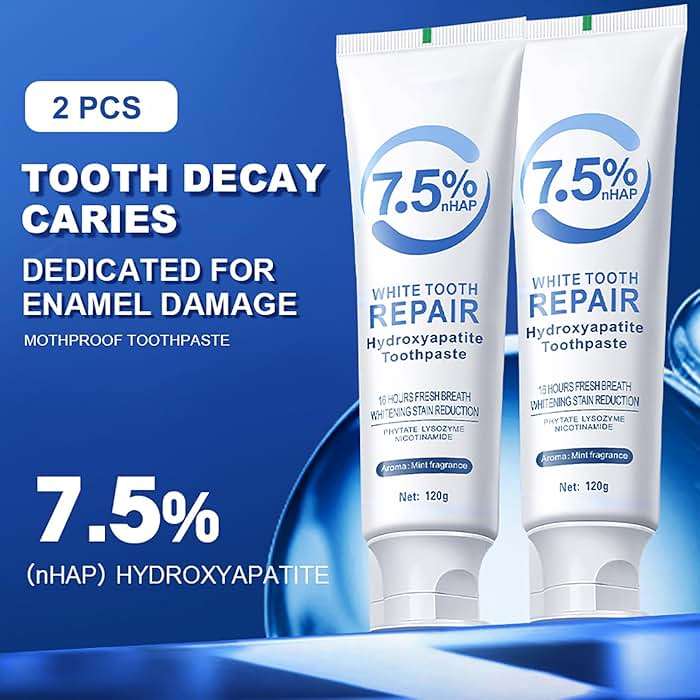 Ayzololo 2 PCS Hydroxyapatite Toothpastes for Enamel Protection and Tooth Strengthening,Fresh Mint Flavor,Daily Use for Oral Care - Image 7